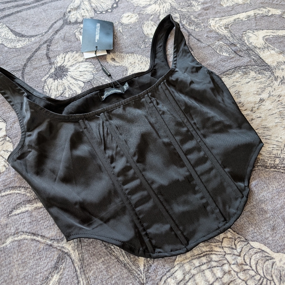 Sculpt Satin Boned Corset - Picture 2 of 4